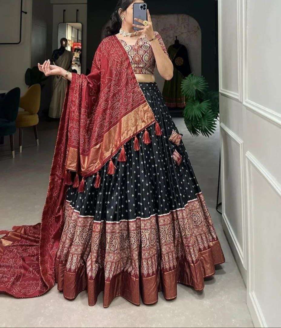 Women's Traditional Bandhani Ghagra Choli with Dupatta ? Navratri & Festive Wear - Image 9